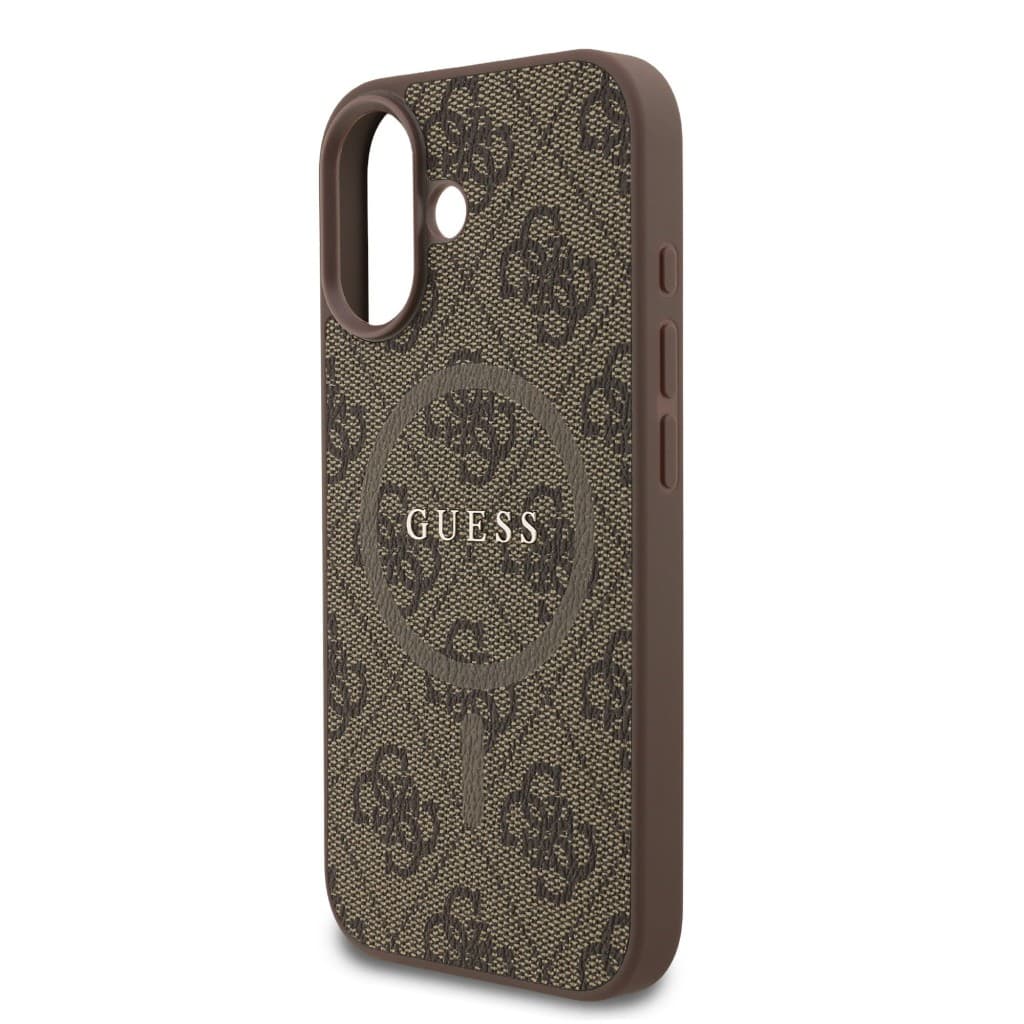 Zadní kryt Guess PU Leather 4G Colored Ring MagSafe pro iPhone 17 Brown - náhled 5