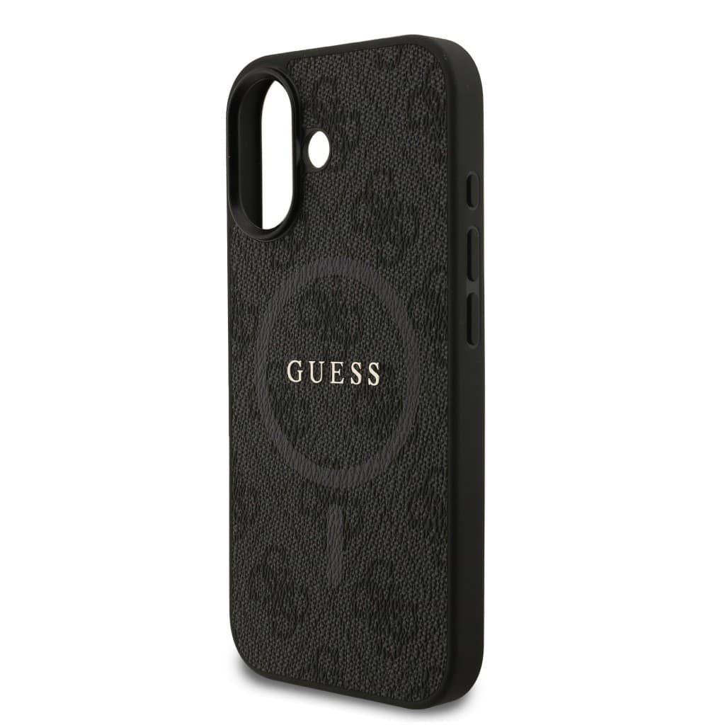 Zadní kryt Guess PU Leather 4G Colored Ring MagSafe pro iPhone 17 Black - náhled 5
