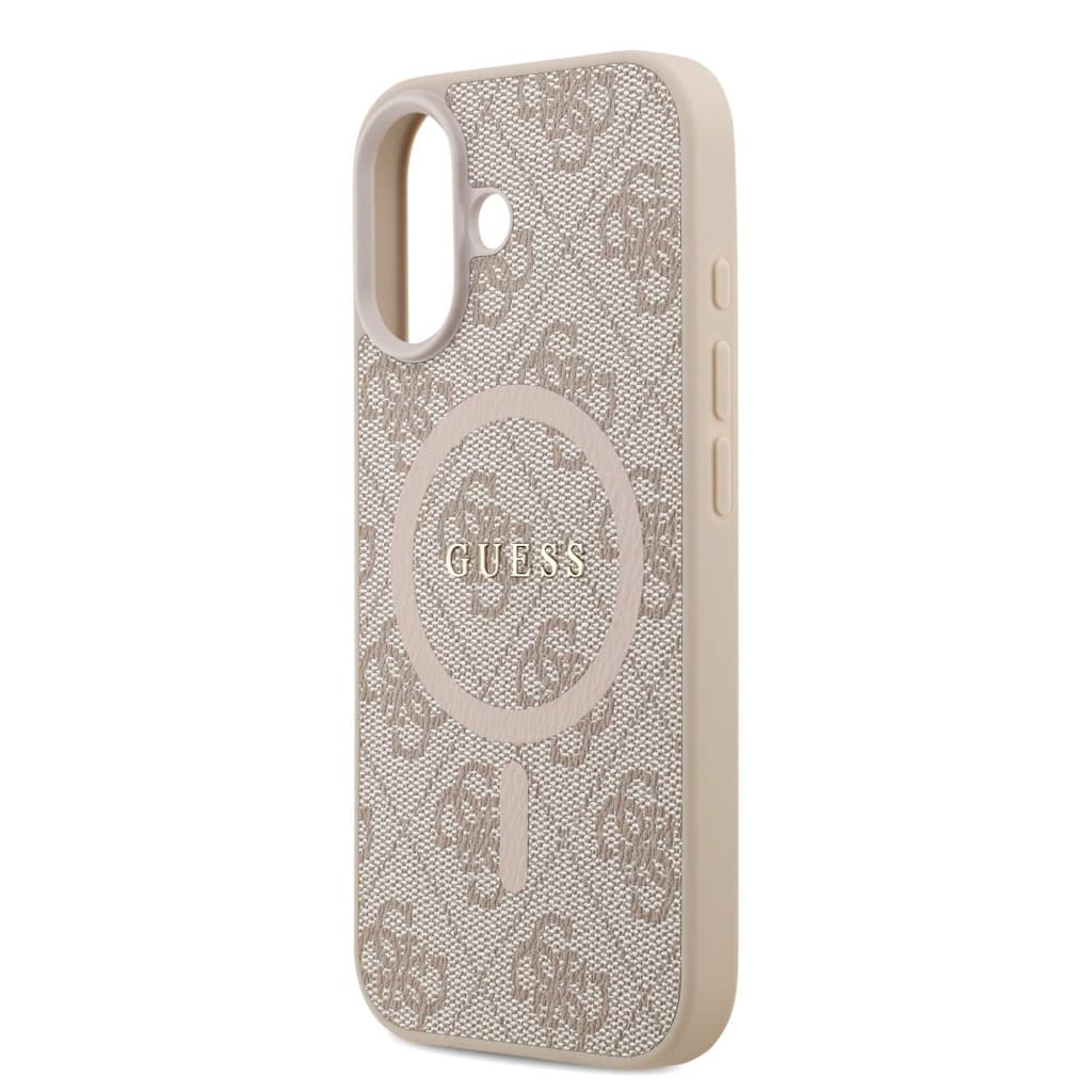 Zadní kryt Guess PU Leather 4G Colored Ring MagSafe pro iPhone 17 Pink - náhled 5