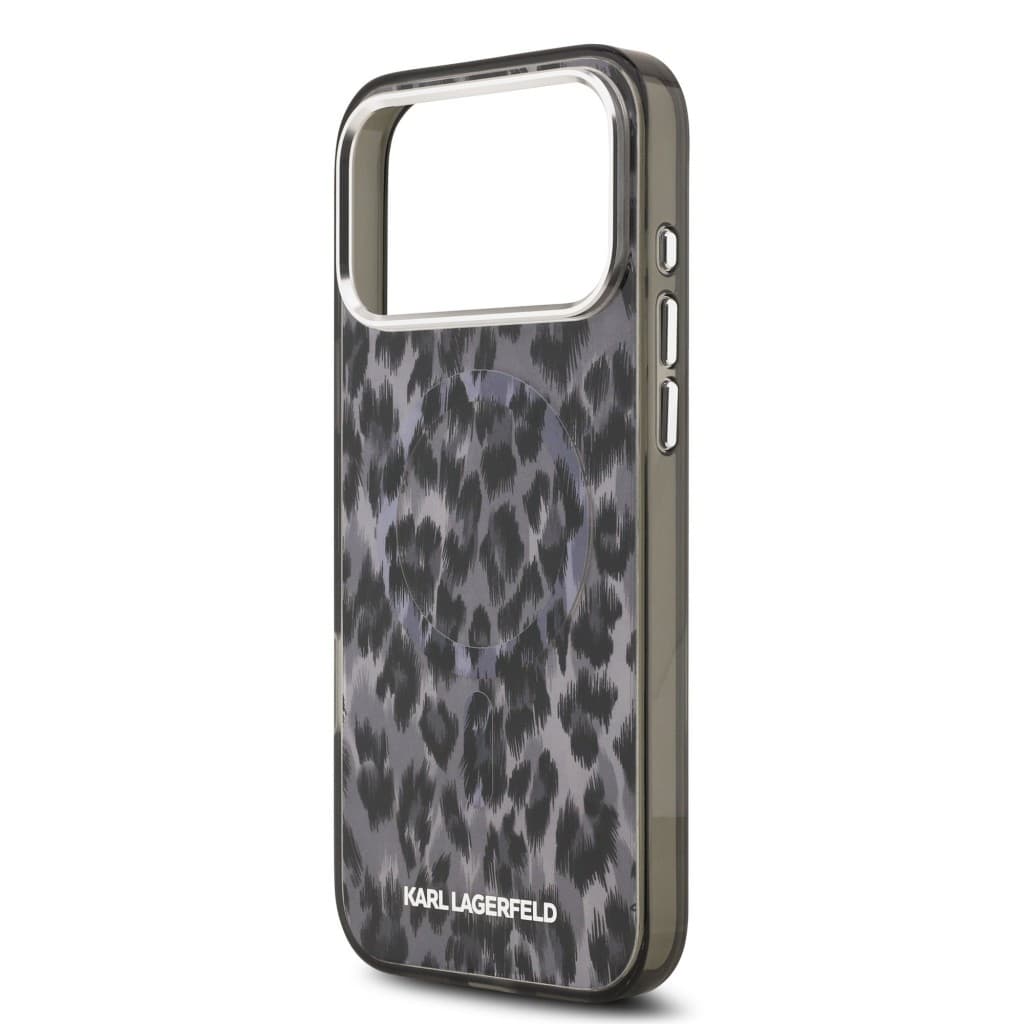 Zadní kryt Karl Lagerfeld IML Leopard MagSafe pro iPhone 17 Pro Max Grey - náhled 5