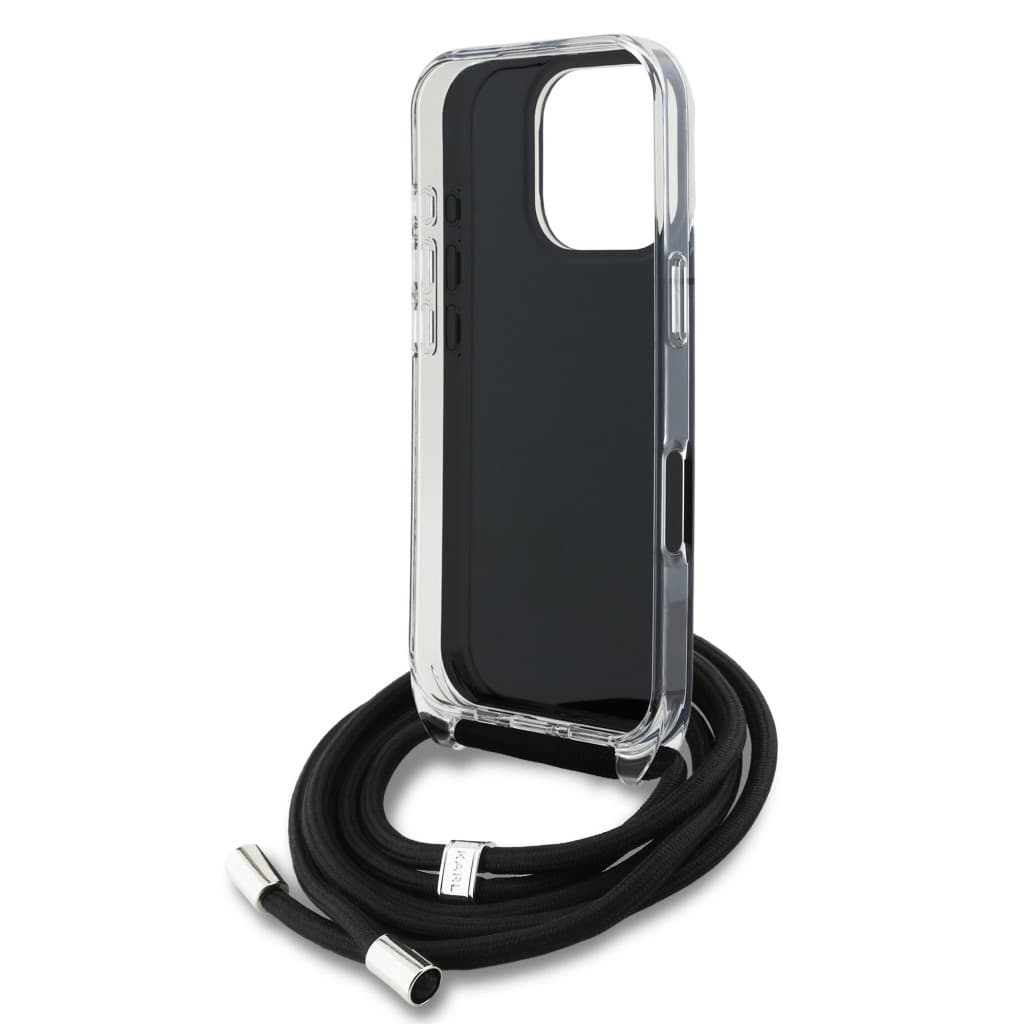 Zadní kryt Karl Lagerfeld IML Crossbody K&amp;CH Heads pro iPhone 16 Pro Black - náhled 5