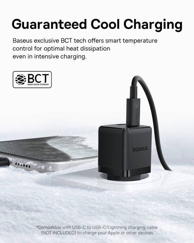Adaptér Baseus Palm Fast USB-A + USB-C 20W Black - náhled 5