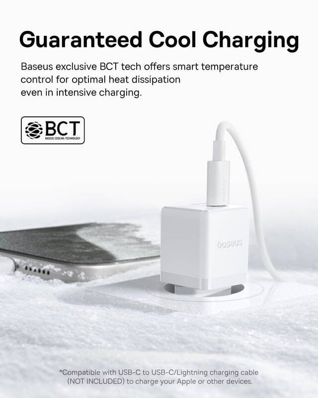 Adaptér Baseus Palm Fast USB-A + USB-C 20W White - náhled 5