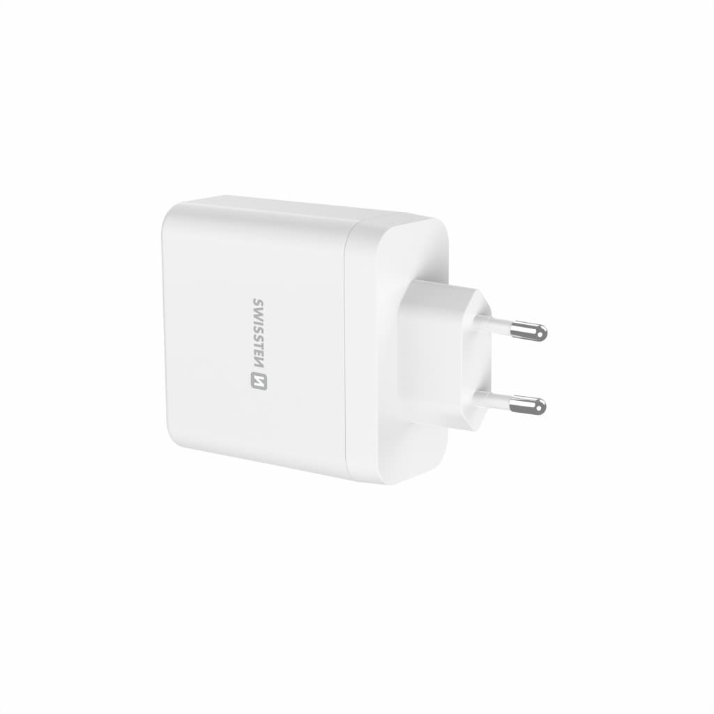 Adaptér Swissten Gan 2x USB-C PD 100W + 1x USB-C PD 20W + 1x USB-A QC 30W QC bílý - náhled 5
