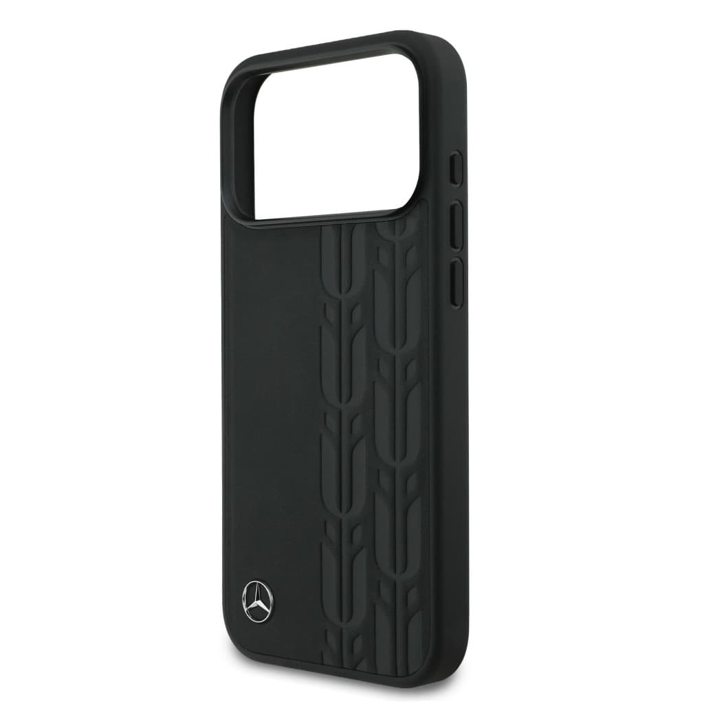 Zadní kryt Mercedes Leather Laurel Leaves MagSafe pro iPhone 17 Pro Max Black - náhled 5