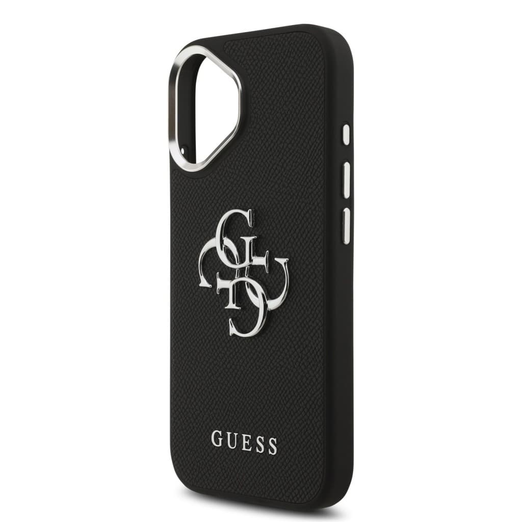 Zadní kryt Guess PU Grained 4G Metal Logo pro iPhone 17 Black - náhled 5