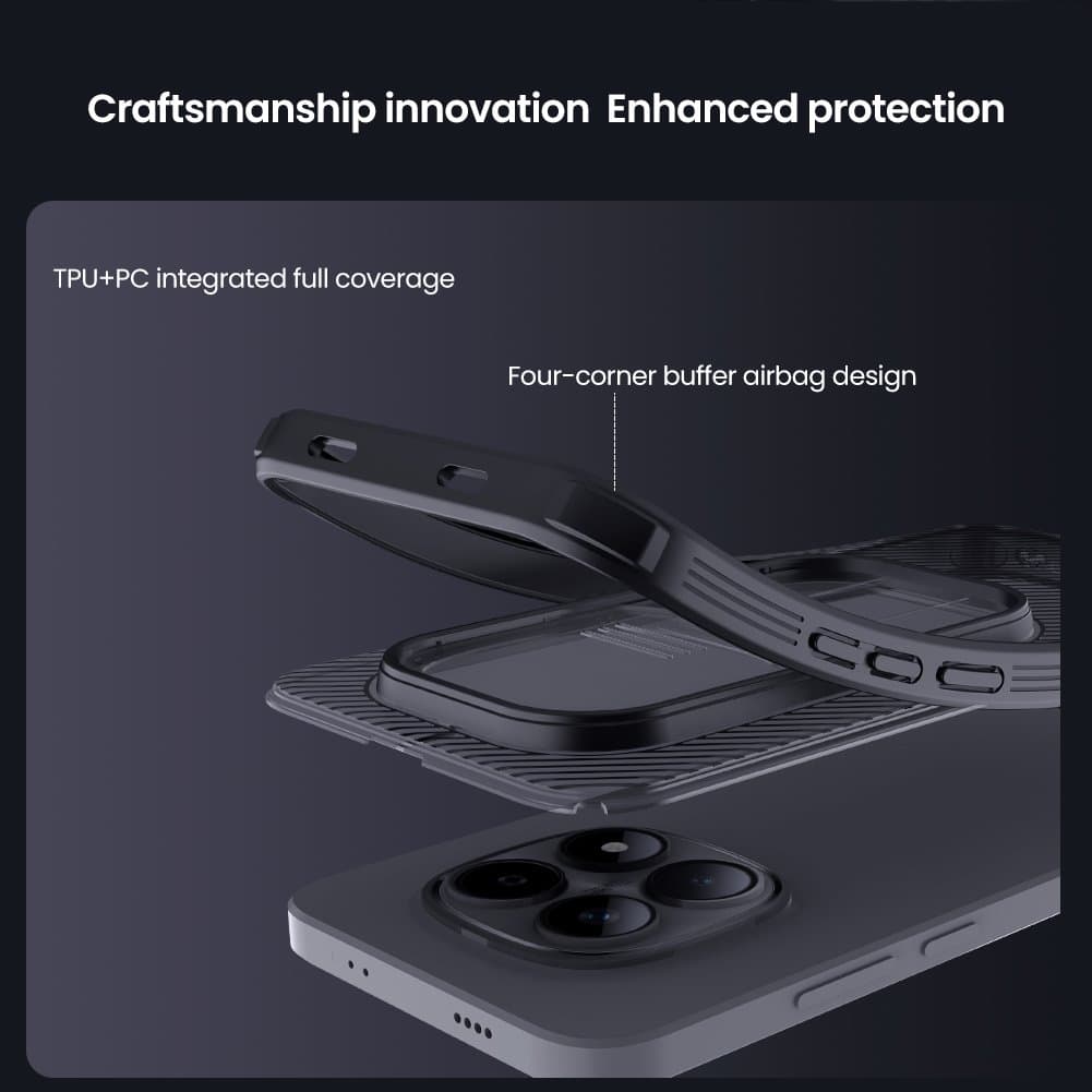 Zadní kryt Nillkin CamShield PRO pro Xiaomi Redmi Note 15 Pro+ 5G Transparent Black - náhled 5