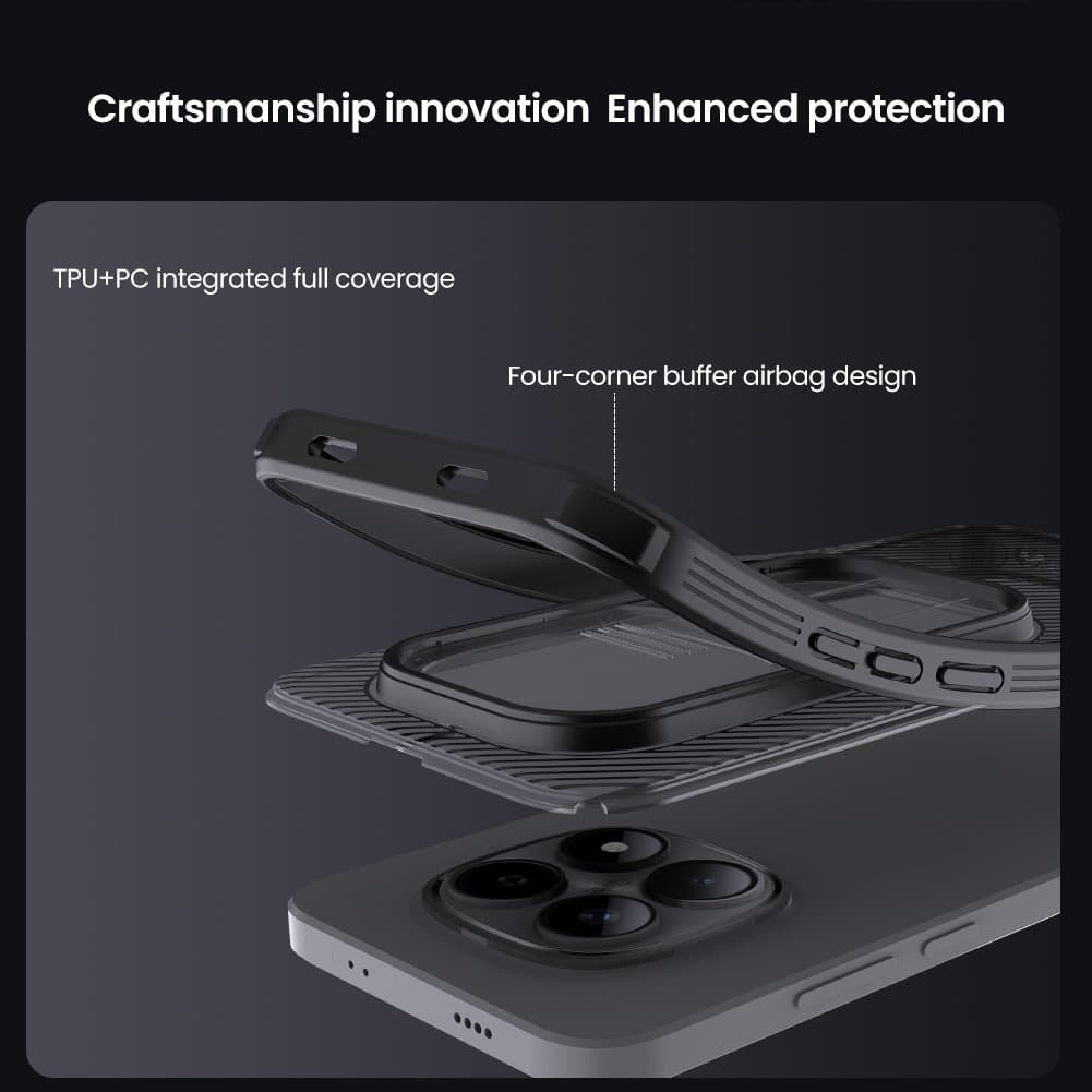 Zadní kryt Nillkin CamShield PRO pro Xiaomi Redmi Note 15 Pro 5G Transparent Black - náhled 5