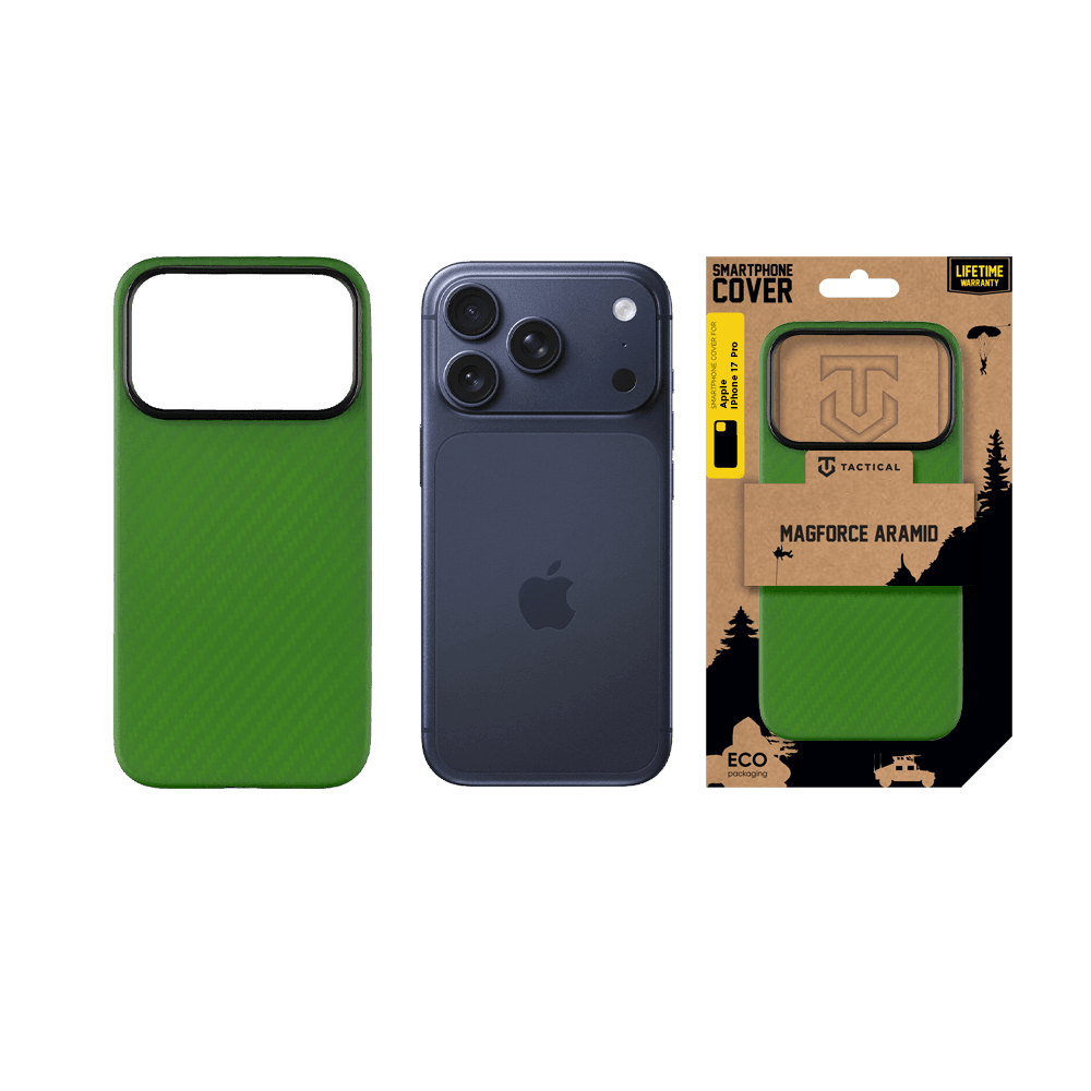 Kryt Tactical MagForce Aramid pro Apple iPhone 17 Pro Green Toad - náhled 5