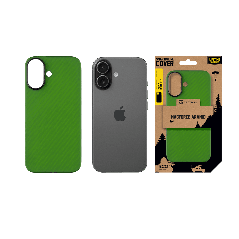 Kryt Tactical MagForce Aramid pro Apple iPhone 17 Green Toad - náhled 5