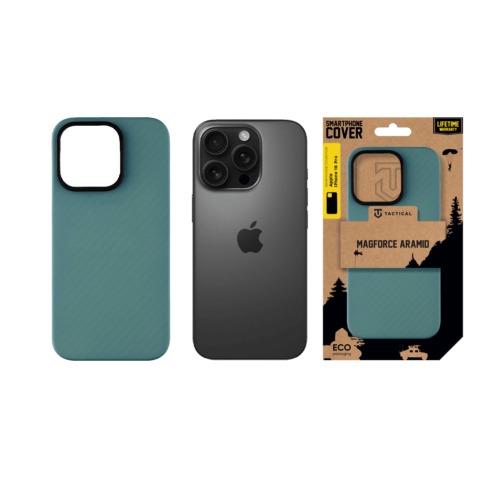Kryt Tactical MagForce Aramid pro Apple iPhone 16 Pro Blue Jay - náhled 5