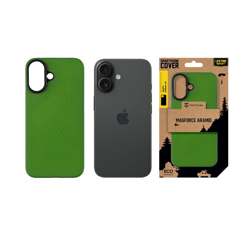 Kryt Tactical MagForce Aramid pro Apple iPhone 16 Green Toad - náhled 5