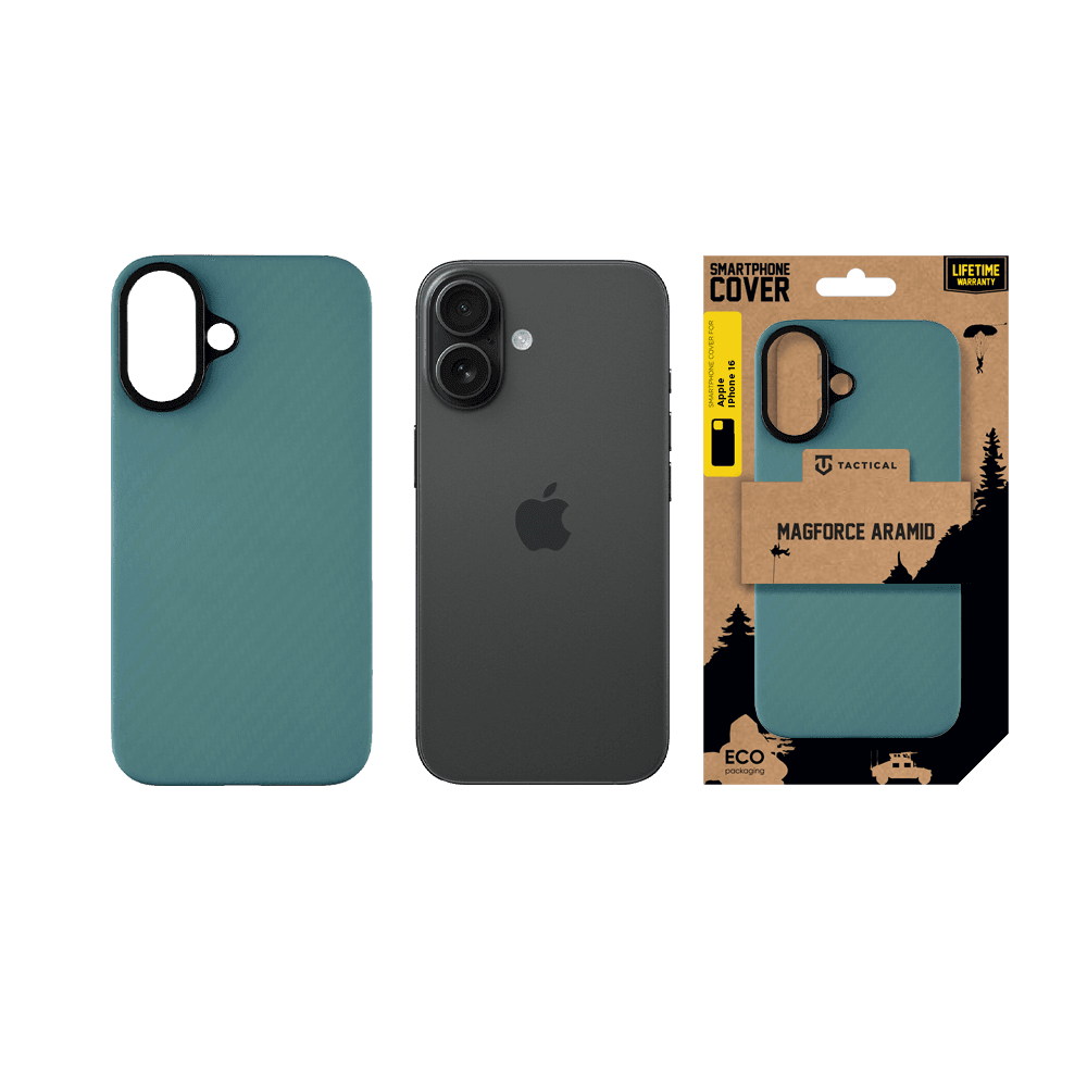 Kryt Tactical MagForce Aramid pro Apple iPhone 16 Blue Jay - náhled 5
