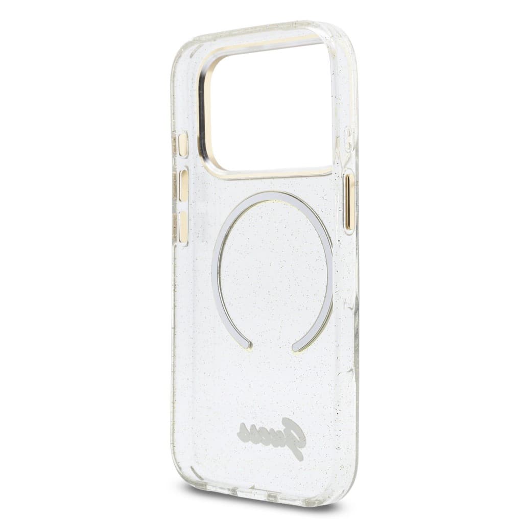 Zadní kryt Guess IML Glitter Script Strap MagSafe pro iPhone 17 Pro Transparent - náhled 5