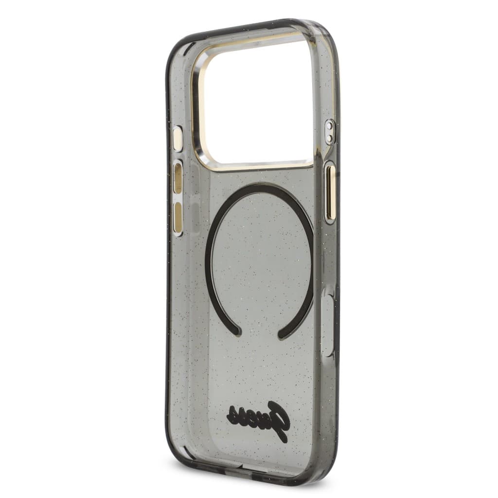 Zadní kryt Guess IML Glitter Script Strap MagSafe pro iPhone 17 Pro Black - náhled 5