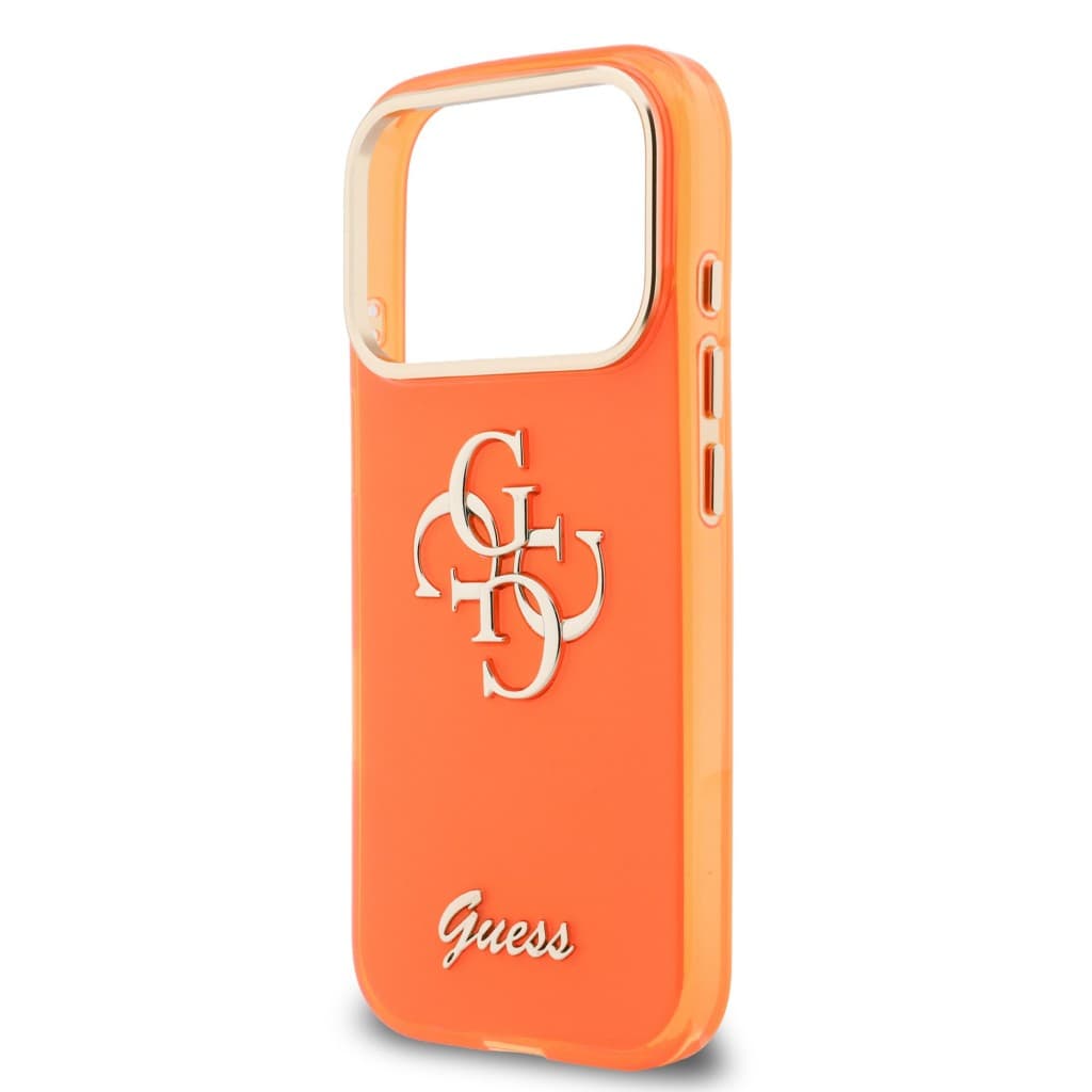 Zadní kryt Guess IML 4G Script Metal Logo pro iPhone 17 Pro Orange - náhled 5