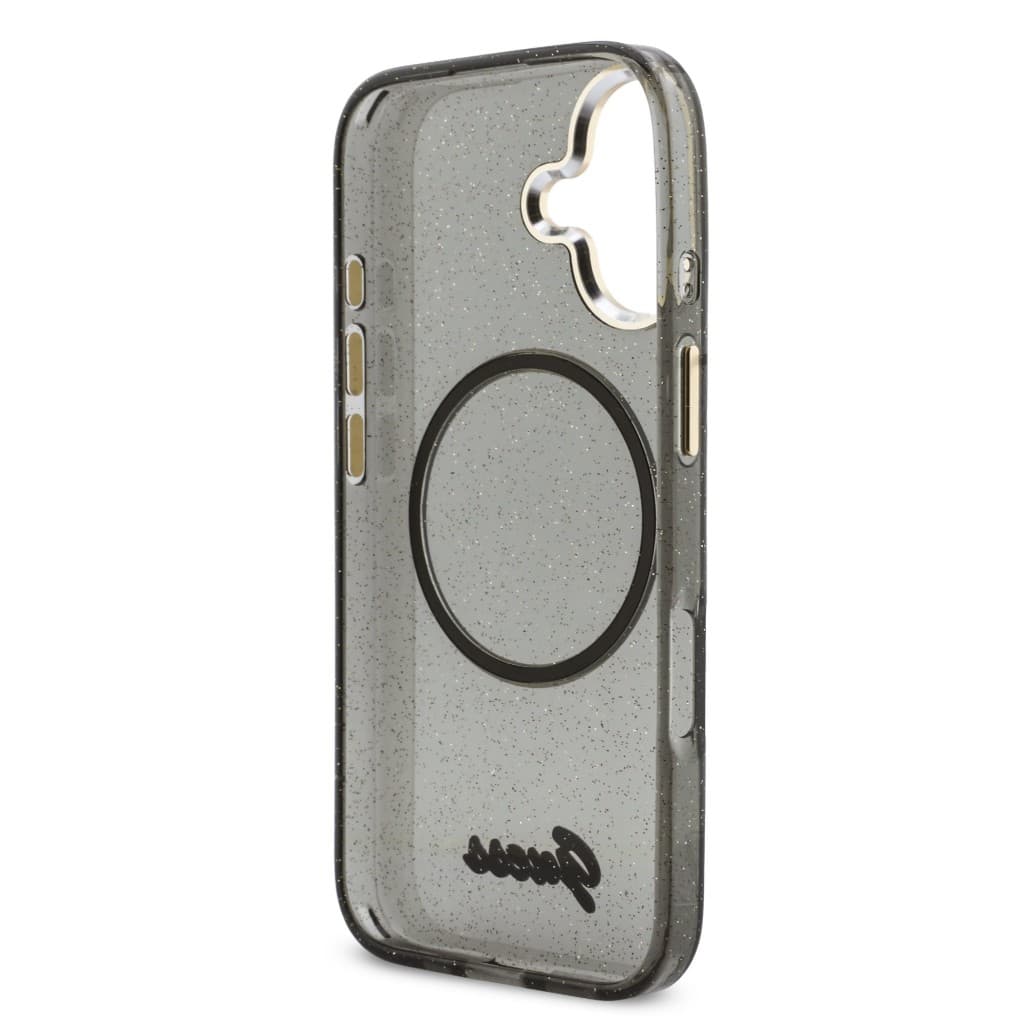 Zadní kryt Guess IML Glitter Script Strap MagSafe pro iPhone 17 Black - náhled 5