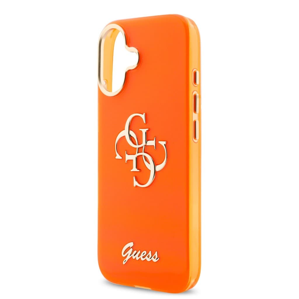 Zadní kryt Guess IML 4G Script Metal Logo pro iPhone 17 Orange - náhled 5