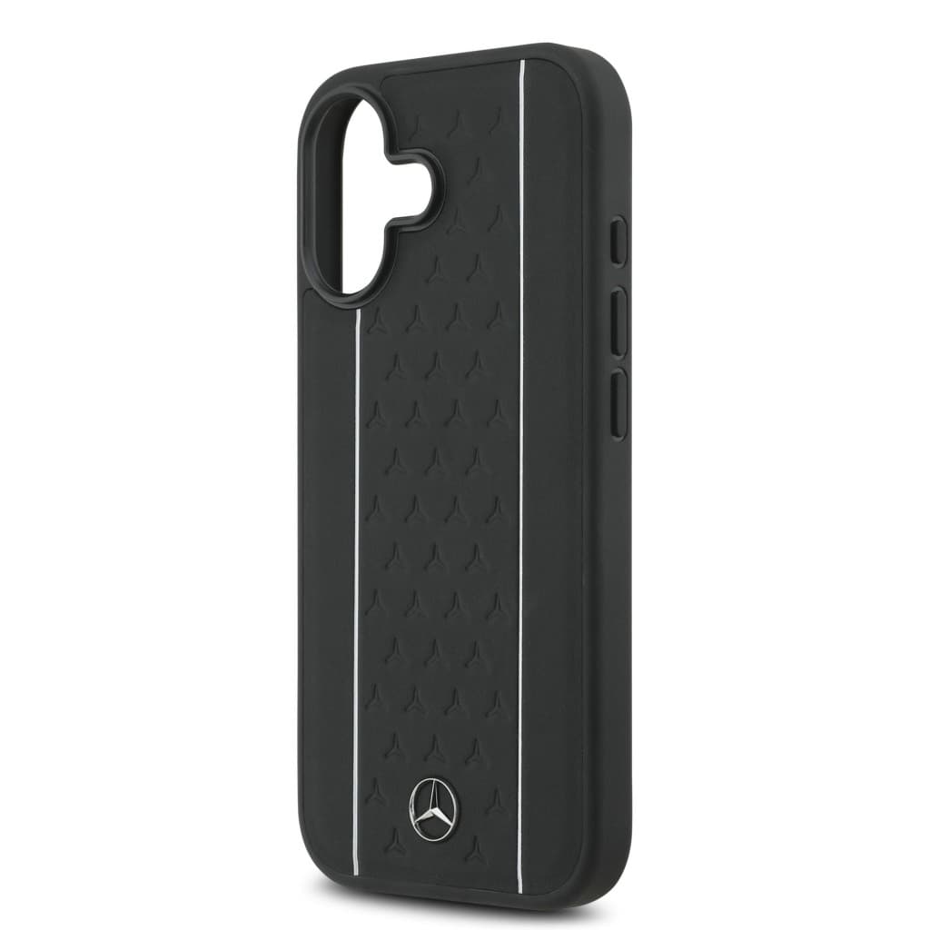 Zadní kryt Mercedes Leather Star Pattern and Stripes MagSafe pro iPhone 17 Black/White - náhled 5
