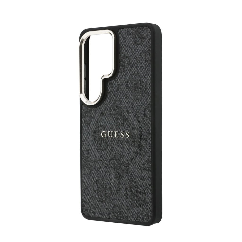 Zadní kryt Guess PU Leather 4G Gold Frame Magnetic pro Samsung Galaxy S26 Ultra černý - náhled 5