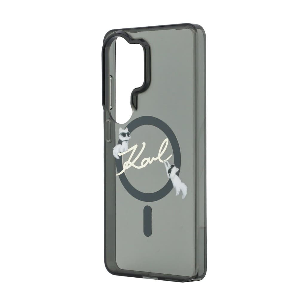 Zadní kryt Karl Lagerfeld IML Choupette Karl Script Logo Magnetic pro Samsung Galaxy S26 Ultra černý - náhled 5
