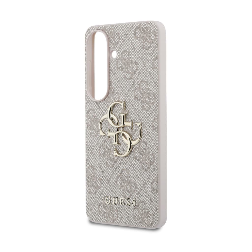 Zadní kryt Guess PU 4G Metal Logo pro Samsung Galaxy S26 růžový - náhled 5