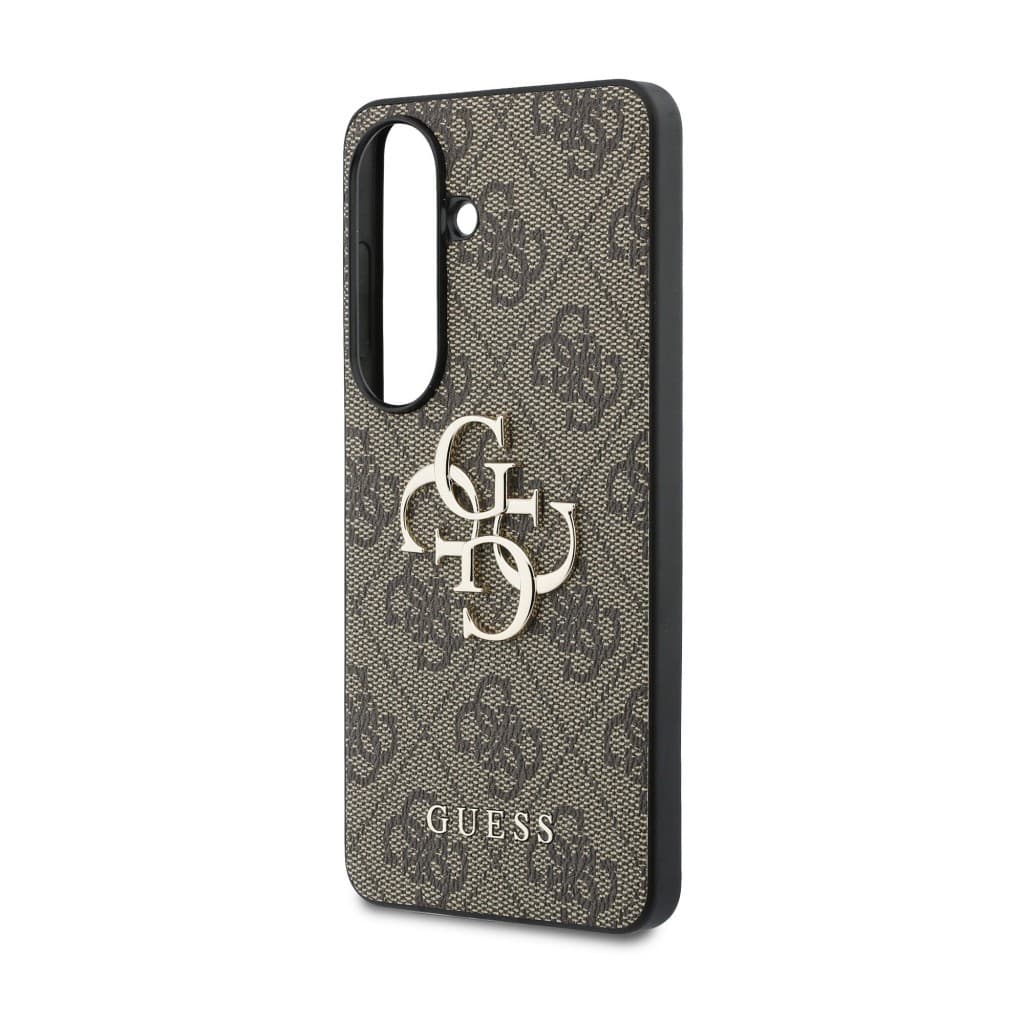 Zadní kryt Guess PU 4G Metal Logo pro Samsung Galaxy S26 hnědý - náhled 5