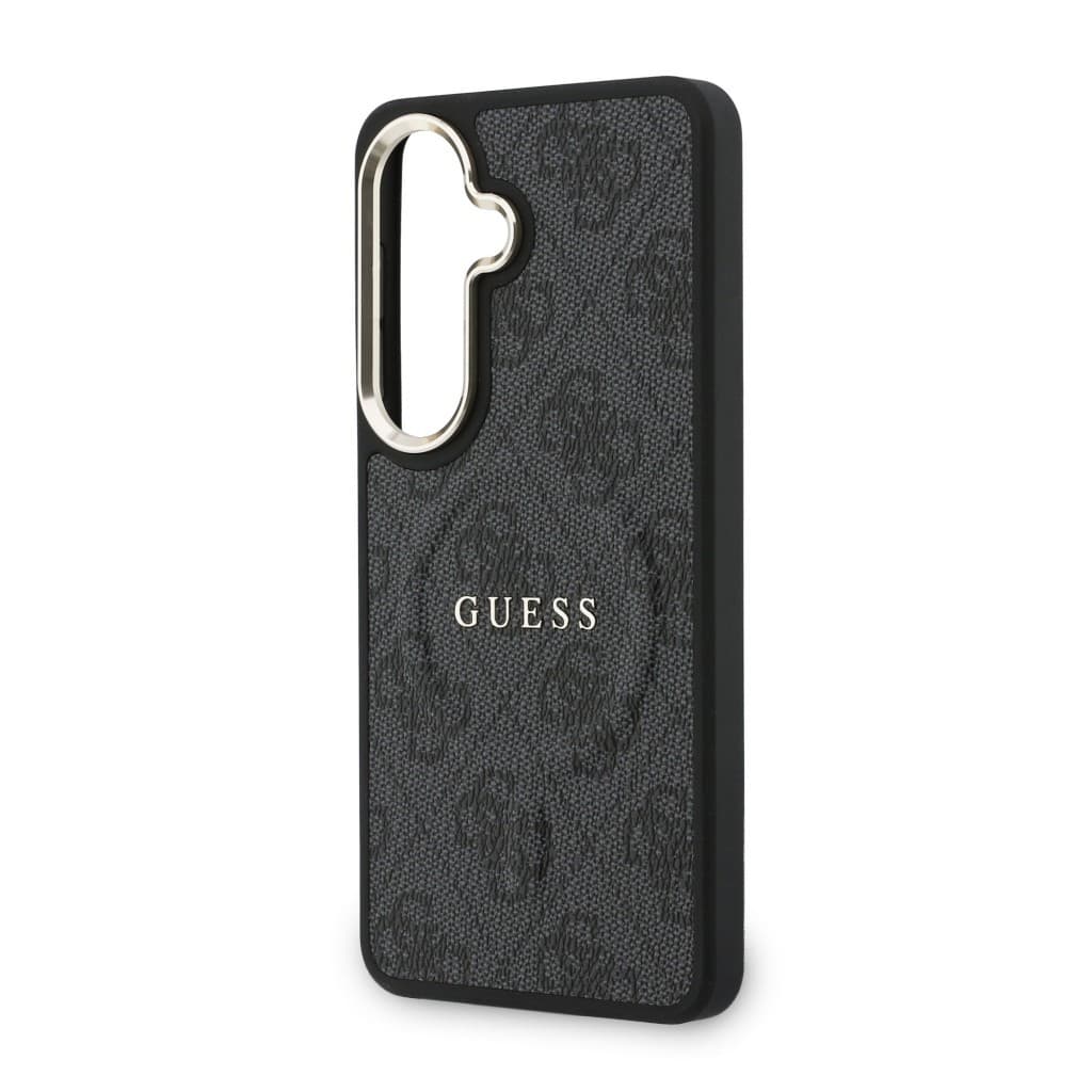 Zadní kryt Guess PU Leather 4G Gold Frame Magnetic pro Samsung Galaxy S26 černý - náhled 5