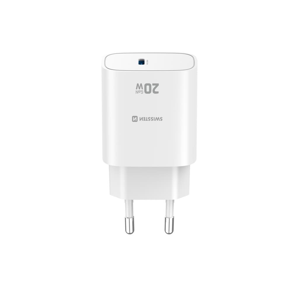 Adaptér Swissten Edge Gan 1x USB-C PD 20W bílý - náhled 5
