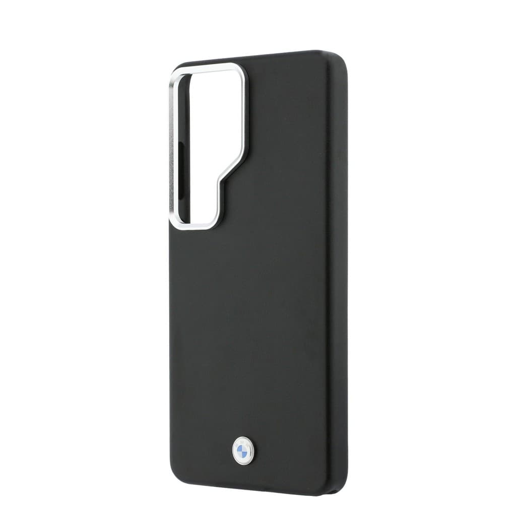 Zadní kryt BMW Signature PU Leather Metal Logo Magnetic pro Samsung Galaxy S26 Ultra černý - náhled 5