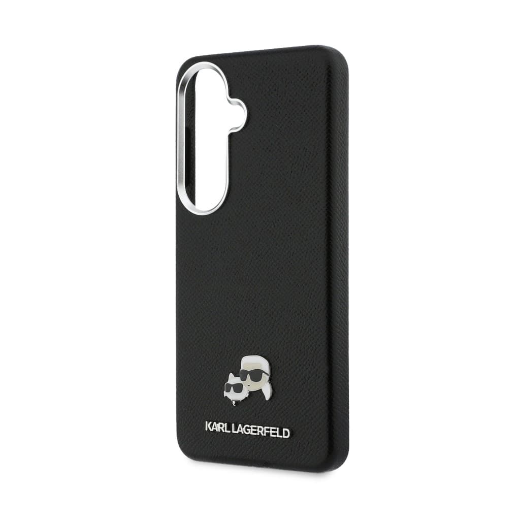 Zadní kryt Karl Lagerfeld Grained PU Leather K&amp;CH Heads Magnetic pro Samsung Galaxy S26 černý - náhled 5