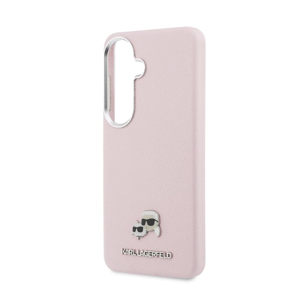 Zadní kryt Karl Lagerfeld Grained PU Leather K&amp;CH Heads Magnetic pro Samsung Galaxy S26+ růžový - náhled 5