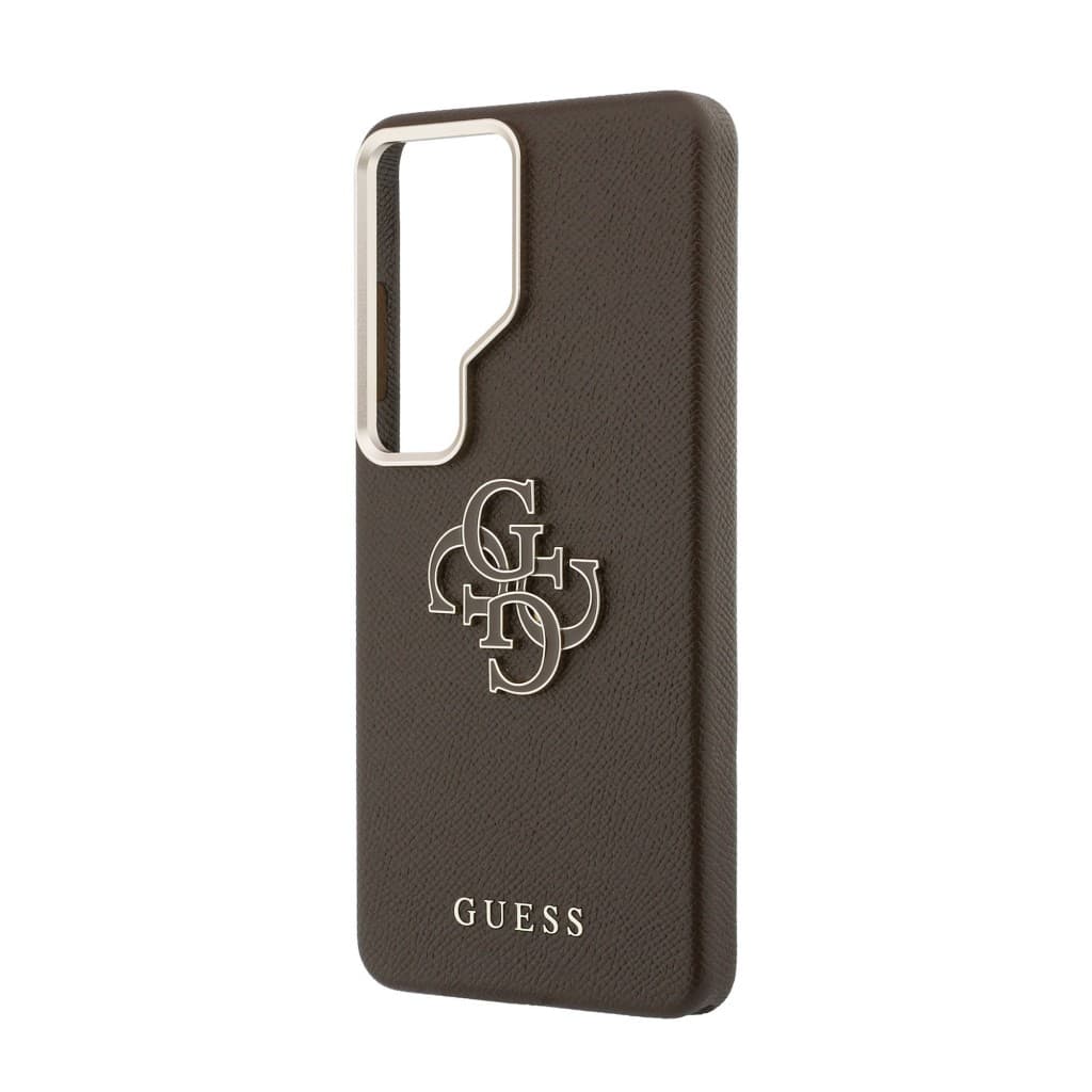 Zadní kryt Guess PU 4G Resin Metal Logo pro Samsung Galaxy S26 Ultra hnědý - náhled 5