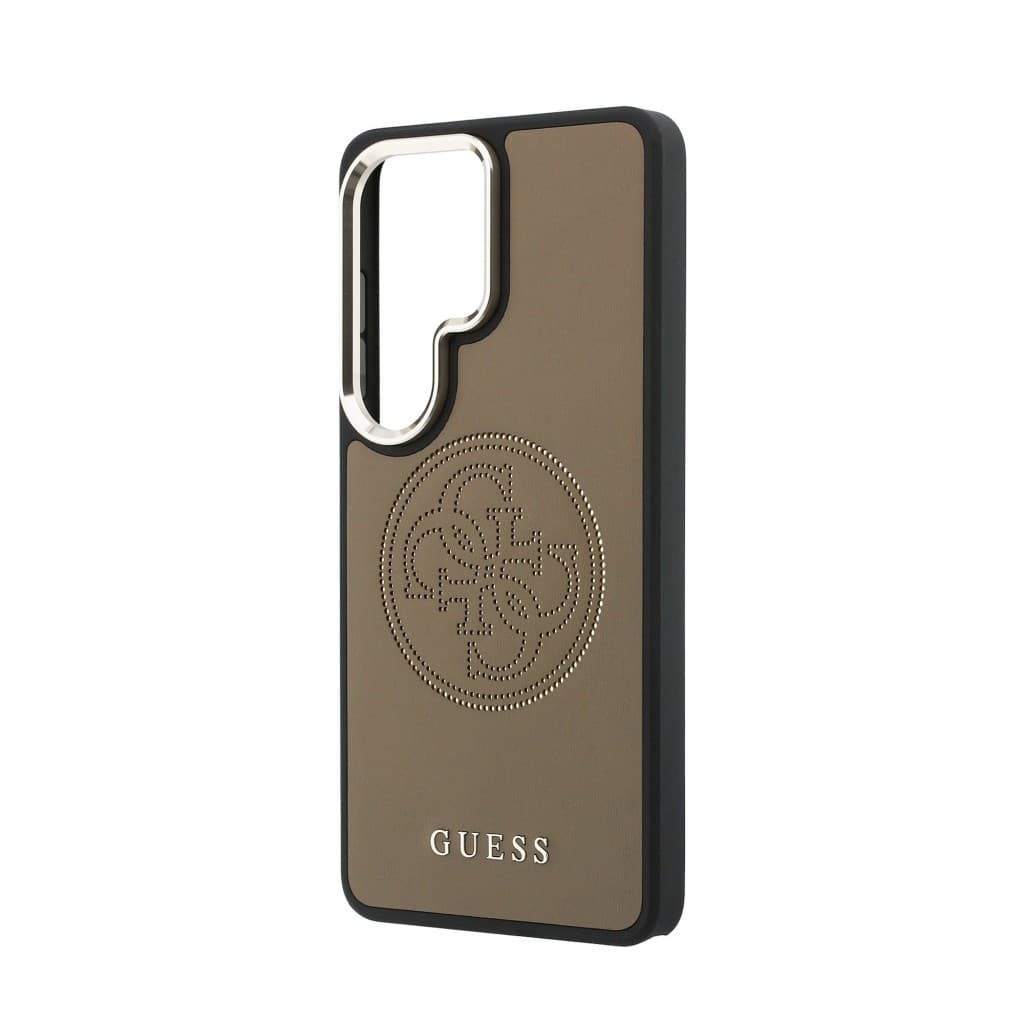 Zadní kryt Guess PU Perforated 4G Logo Magnetic pro Samsung Galaxy S26 Ultra hnědý - náhled 5