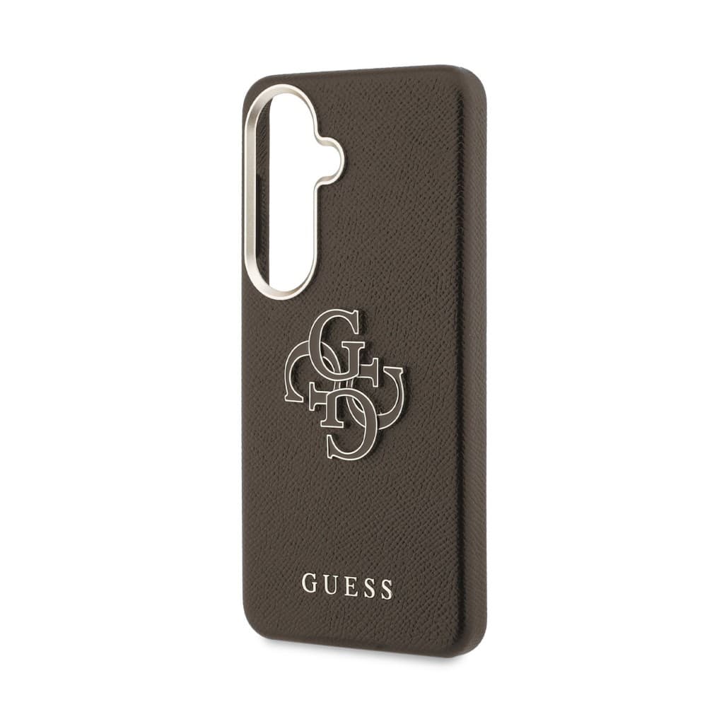 Zadní kryt Guess PU 4G Resin Metal Logo pro Samsung Galaxy S26+ hnědý - náhled 5