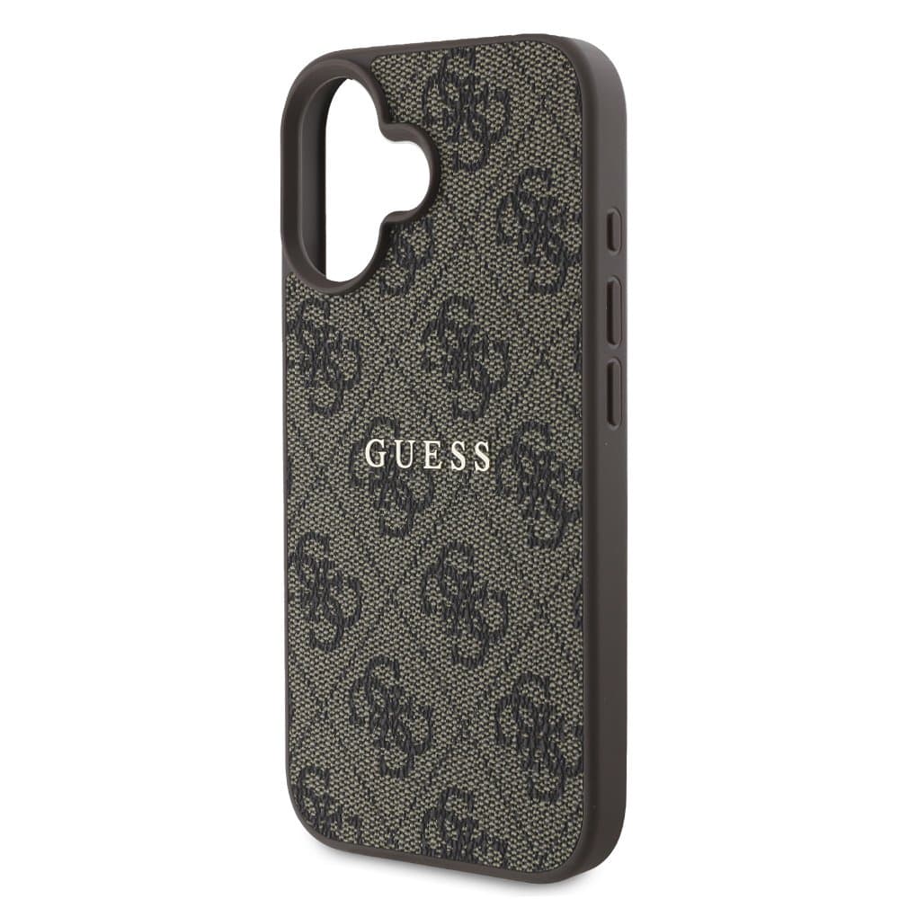 Zadní kryt Guess PU 4G Classic Logo MagSafe pro iPhone 16 Plus hnědý - náhled 5