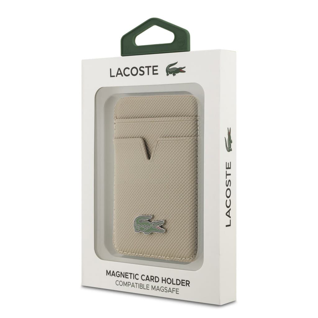 Peněženka Lacoste PU Iconic Petit Pique MagSafe šedohnědá - náhled 5