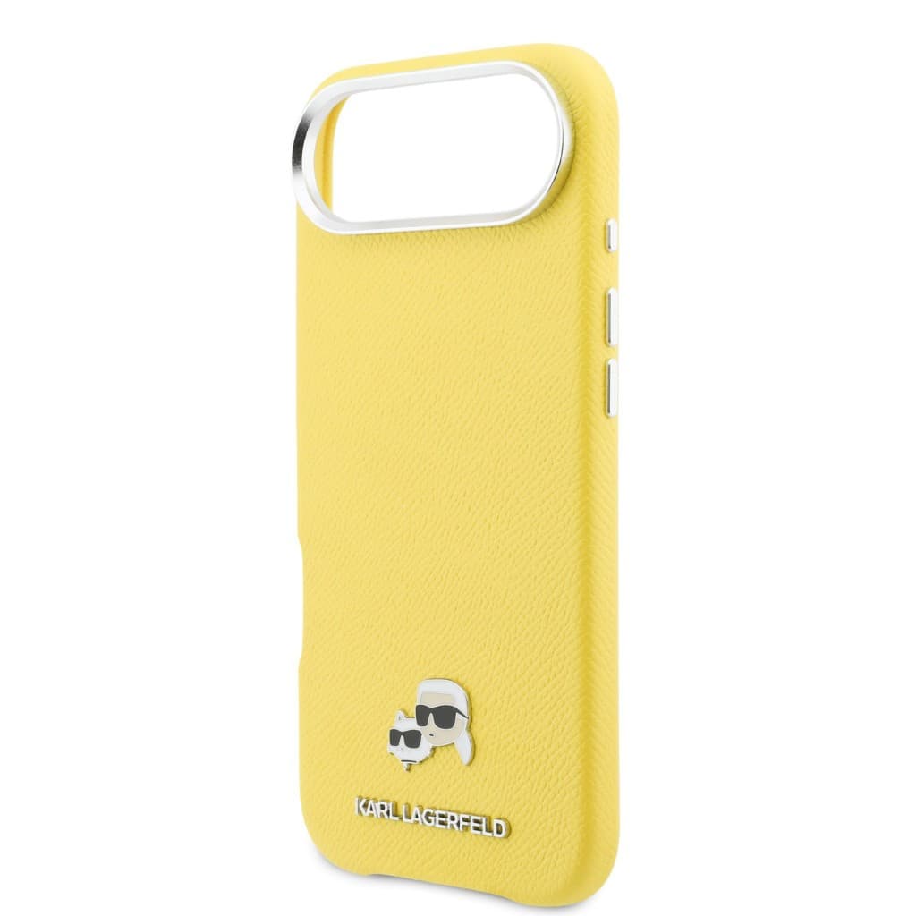 Zadní kryt Karl Lagerfeld PU Karl and Choupette Heads Pins MagSafe pro iPhone Air žlutý - náhled 5