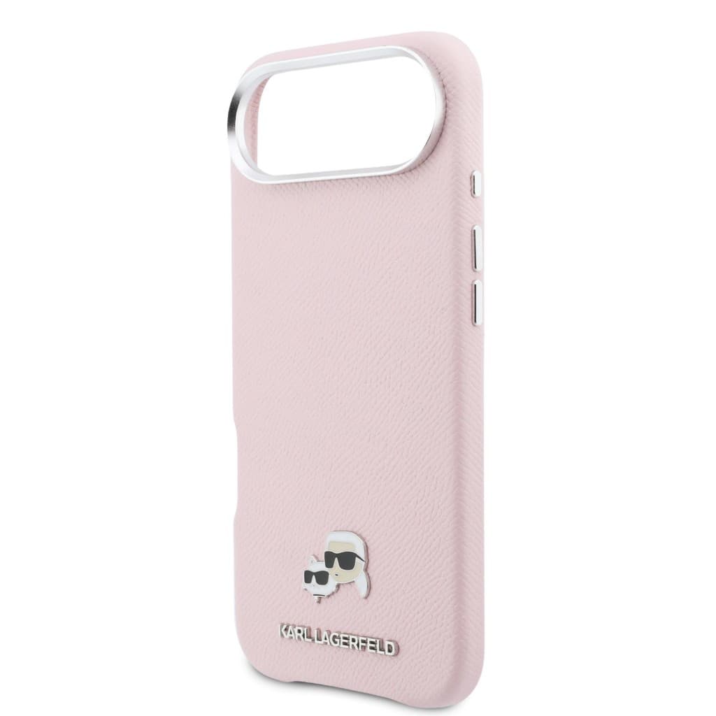 Zadní kryt Karl Lagerfeld PU Karl and Choupette Heads Pins MagSafe pro iPhone Air růžový - náhled 5