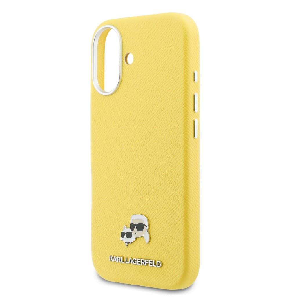 Zadní kryt Karl Lagerfeld PU Karl and Choupette Heads Pins MagSafe pro iPhone 17 žlutý - náhled 5
