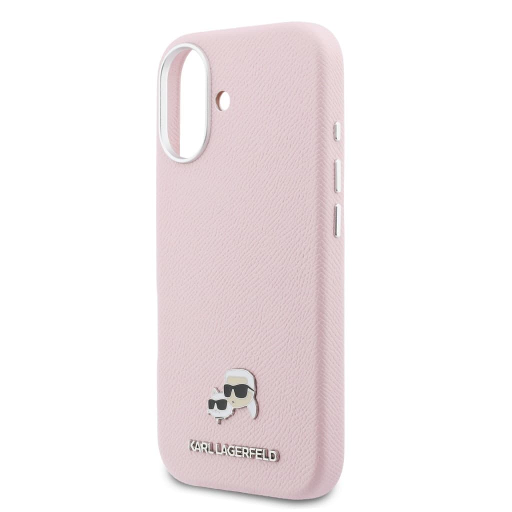 Zadní kryt Karl Lagerfeld PU Karl and Choupette Heads Pins MagSafe pro iPhone 17 růžový - náhled 5