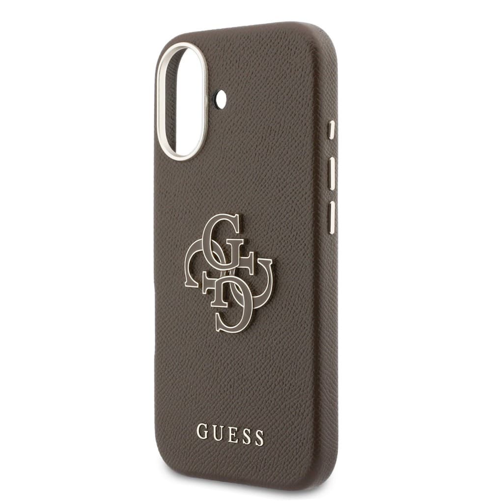 Zadní kryt Guess PU Resin Logo pro iPhone 17 hnědý - náhled 5