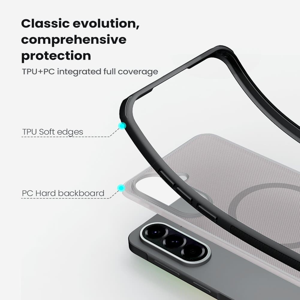Kryt zadní magnetický Nillkin Super Frosted PRO pro Samsung Galaxy A57 průhledně černý - náhled 5