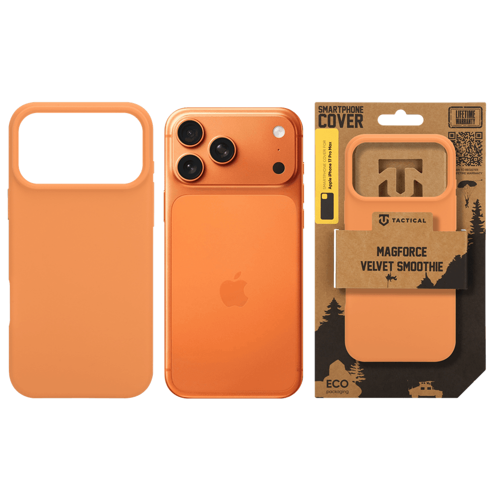 Kryt Tactical MagForce Velvet Smoothie pro Apple iPhone 17 Pro Max oranžový - náhled 5