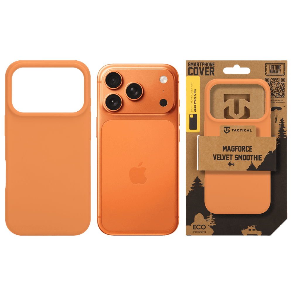 Kryt Tactical MagForce Velvet Smoothie pro Apple iPhone 17 Pro oranžový - náhled 5