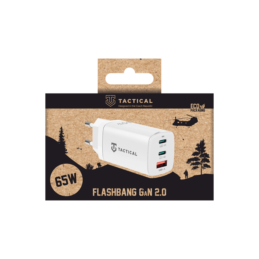 Adaptér Tactical FlashBang 2.0 GaN 65W bílý - náhled 5