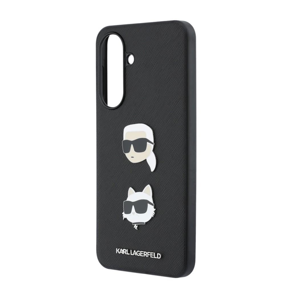 Kryt Karl Lagerfeld Liquid Silicone Metal Karl and Choupette pro Samsung Galaxy A37 černý - náhled 5