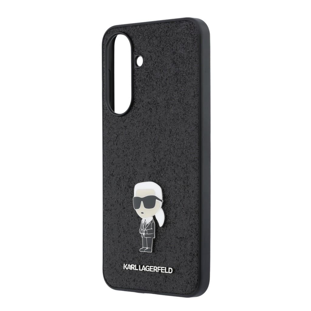 Kryt Karl Lagerfeld Fixed Glitter Metal Ikonik pro Samsung Galaxy A37 černý - náhled 5