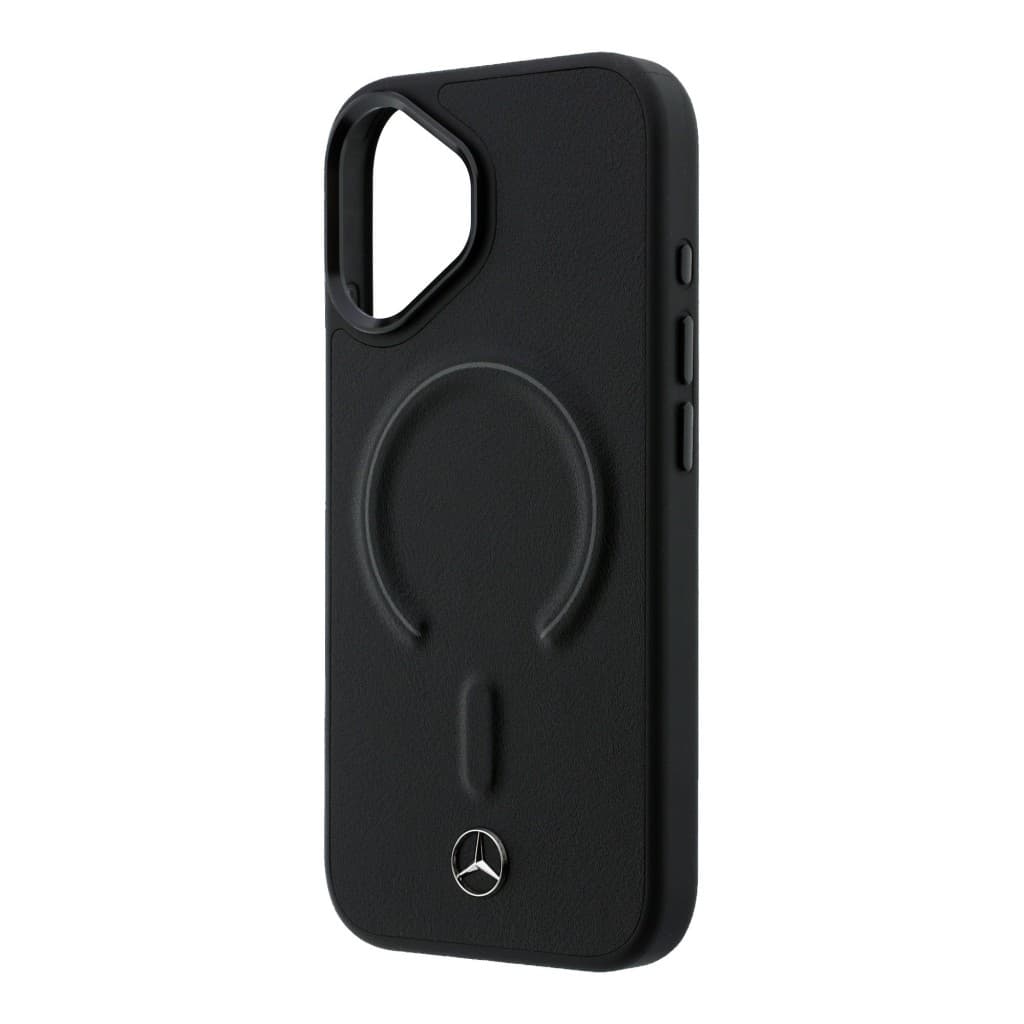 Zadní kryt Mercedes PU Leather 3D MagSafe pro iPhone 17 černý - náhled 5