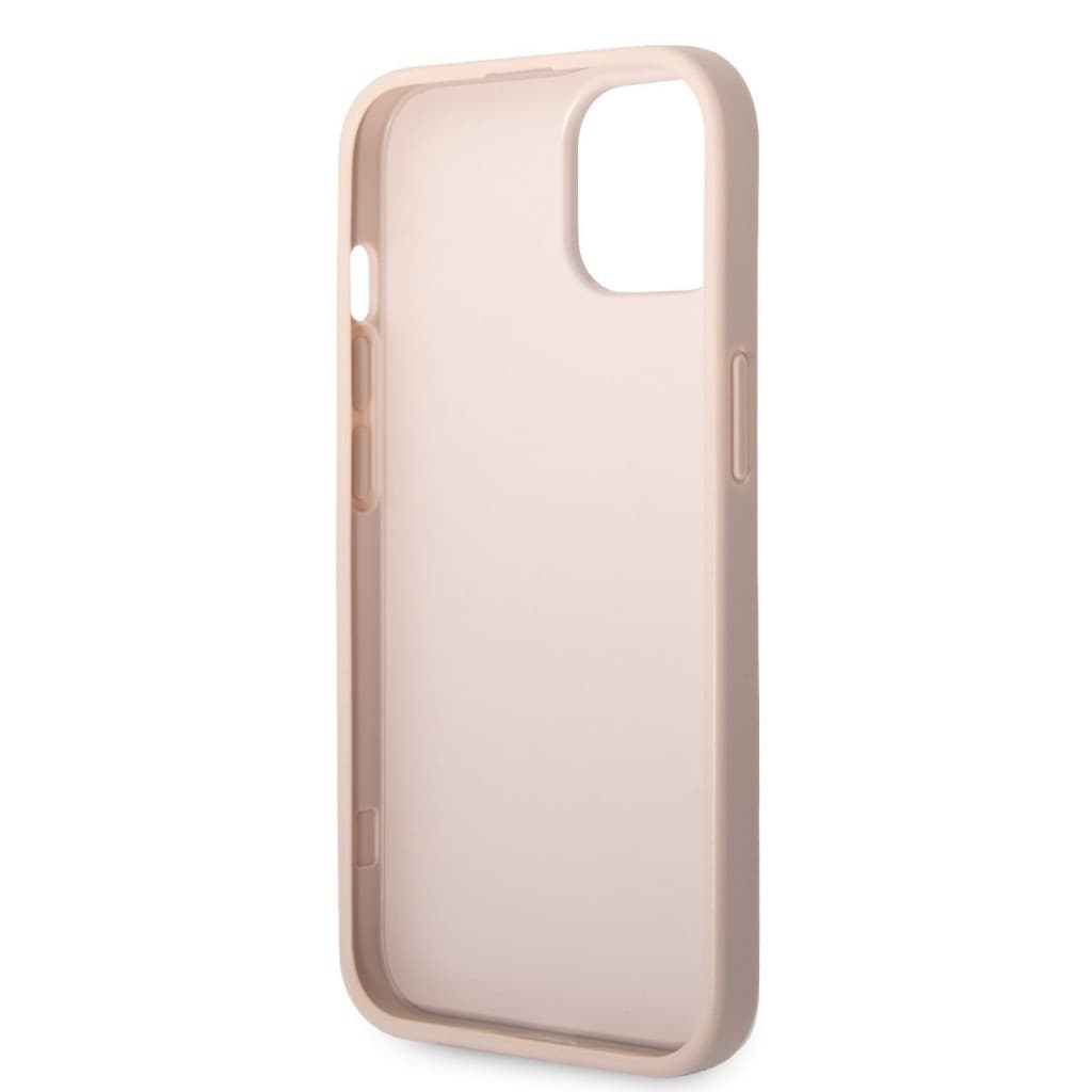Guess PU 4G Metal Logo Zadní Kryt pro iPhone 14 Pink - náhled 5
